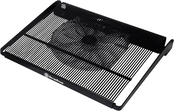 Silverstone Tek Lightweight Aluminum Cooler with Low Noise 200mm Fan for 15-Inch Notebook (NB04B)