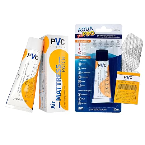 + Aqua Pro Black Heavy Duty Repair Kit for Air Mattresses, Waterbeds, Hot Tubs, Above-Ground Pools, Bouncy Houses, Air Mats, PVC Pipes and Hoses, Punching Bags