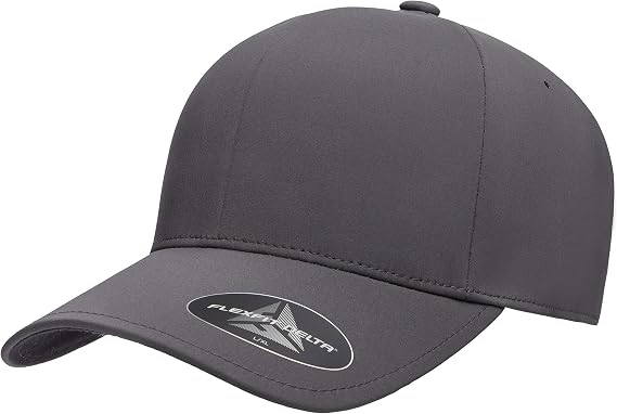 Flexfit Men's Delta Seamless Baseball Cap, Dark Grey, Large-X-Large