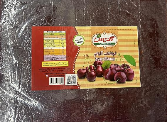 Lavashakl Sour Cherry Fruit Leather Large 400 grams (Lavashak) 1 Piece