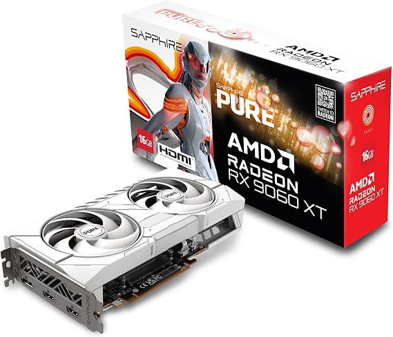 SAPPHIRE PURE AMD RADEON™ RX 9060 XT GAMING OC 16GB DUAL HDMI/DP GPU, Ekran Kartı
