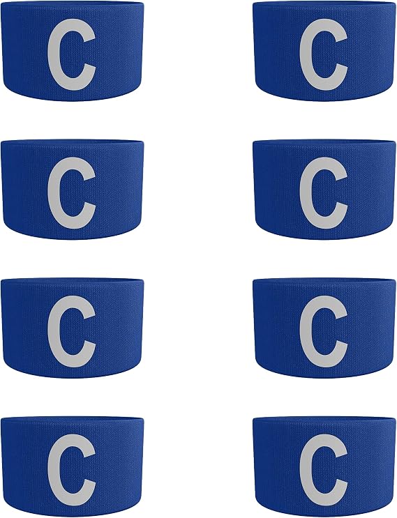 Great Call Athletics Captain Arm Bands 8 Pack Adjustable for All Sports Soccer Lacrosse Football