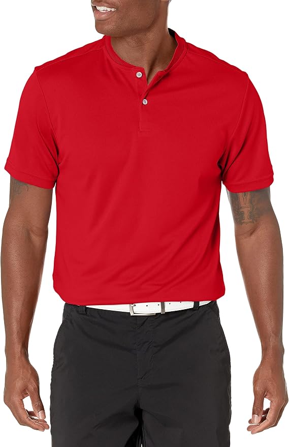 PGA Tour Men's Pique Short Sleeve Polo with New Casual Collar