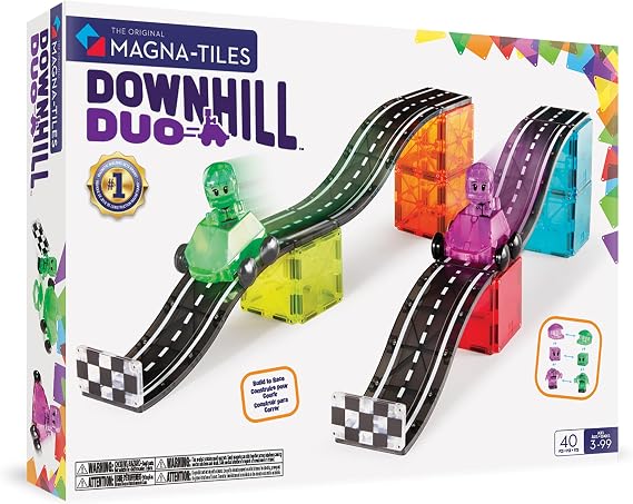 MAGNA-TILES Downhill Duo 40-Piece Magnetic Construction Set, The Original Magnetic Building Brand