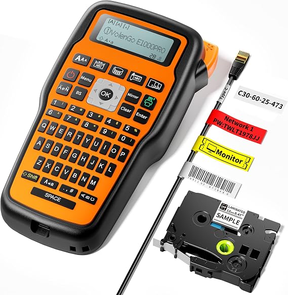 Label Maker Machine with-Tape, Heat Shrink Label Maker Waterproof-Labels