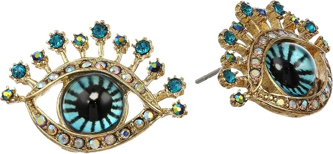 Betsey Johnson Eye Stud Earrings