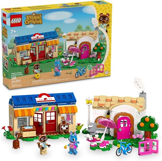 LEGO Animal Crossing Nooks Cranny & Rosie's House, Buildable Video Game Toy for Kids, Includes 2 Animal Crossing Toy Figures, Birthday Gift Idea for Girls and Boys Aged 7 and Up, 77050