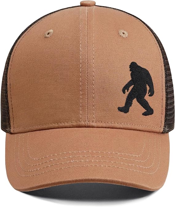 Wild Bigfoot Trucker Hats for Men & Women - Great Mens Snapback Hats, Perfect for Bigfoot Gifts Sasquatch Gifts