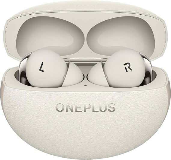 OnePlus Buds Pro 3, Wireless Bluetooth Earbuds, Noise Canceling Earbuds, Deep Bass, Immersive Sound, Up to 44 Hour Playtime with Charging case, Lunar Radiance