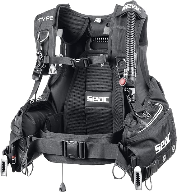 SEAC Type, BCD for Scuba Diving Ergonomic and Hydrodynamic
