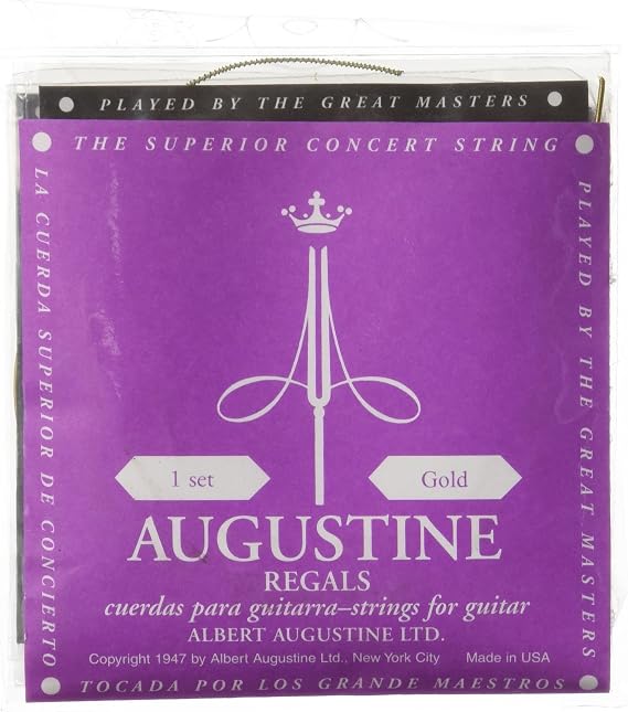 Augustine Regal Gold Crystal Nylon Guitar Strings - Medium Tension - 1 Set