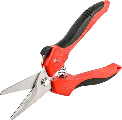 ARES 32005-7 12-Inch Multi-Purpose Shears - Finely Serrated High Carbon Stainless Steel Blades - Cuts Wire, Insulation, Soft Cable and More