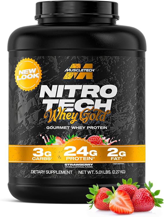 Nitrotech 100% Whey Gold 5.53Lbs Strawberry