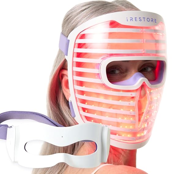 iRestore Face and Eye LED Bundle Dual Device System Designed for Full Facial Coverage & Delicate Eyes