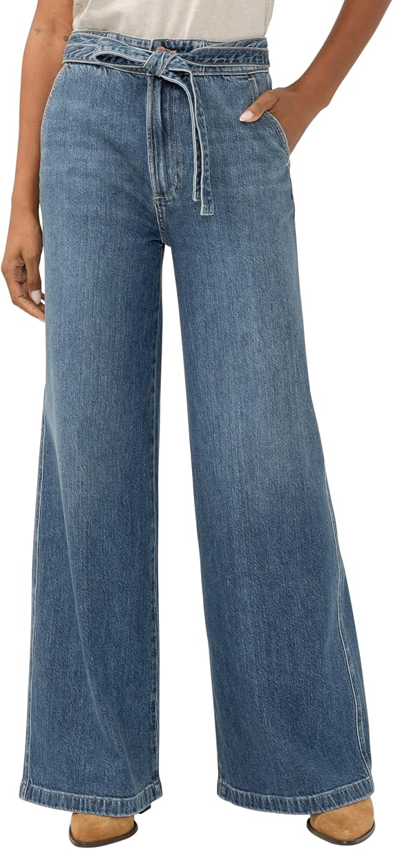Silver Jeans Co. Women's Highly Desirable High Rise Belted Ultra Wide Leg Jeans