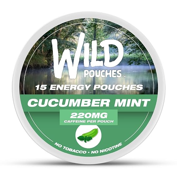 Single 220mg 15 x Cucumber Mint Caffeine Pouches | Nicotine Free