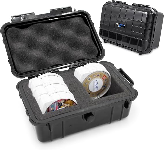 CASEMATIX Hard Shell UMD Disc Case Compatible with PSP 1000, 2000, 3000 Rugged Protective Travel Case Holds Up to 20 PSP Games, UMD Cartridges, Shockproof & Waterproof Storage