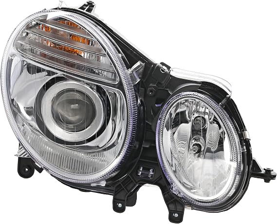 Evan Fischer Passenger Side Headlight for Mercedes Benz E350 4Matic Base 2007-2009 Also Fits E320 Halogen With bulb(s) Sedan & Wagon, Built From June 30 2006, For Models Without Premium Package