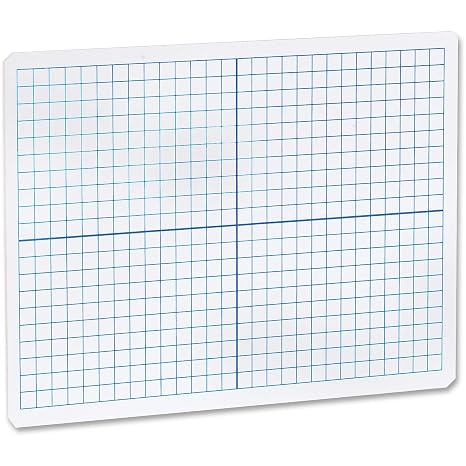 Flipside Grid Side/Plain Side Dry Erase Lap Board, Blue