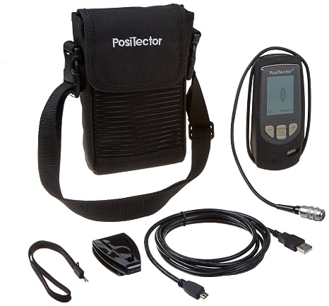 Defelsko FS1-E PosiTector 6000 Standard Electronic Coating Thickness Gage with Regular Separate Probe for Ferrous Metals, 0-60 mils Range