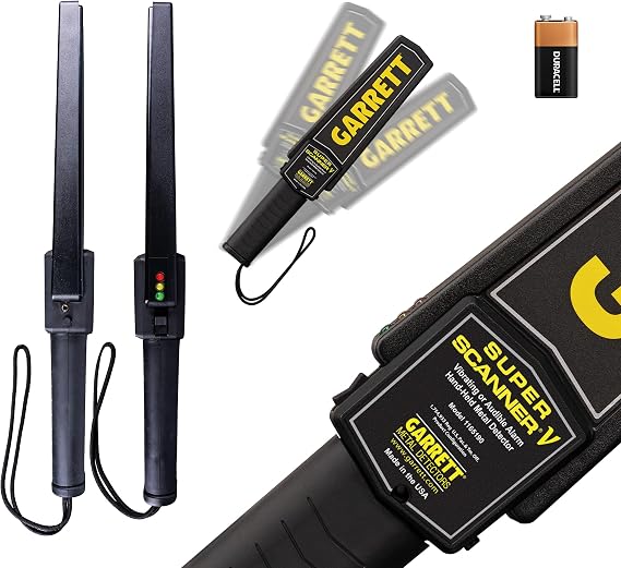 Garrett Super Scanner V Handheld Security Metal Detector Wand, USA Made