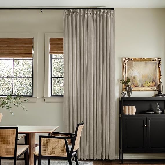 TWODRAPES Extra Wide Curtains 90 Inches Long 60 Inch Width Burlywood Birch