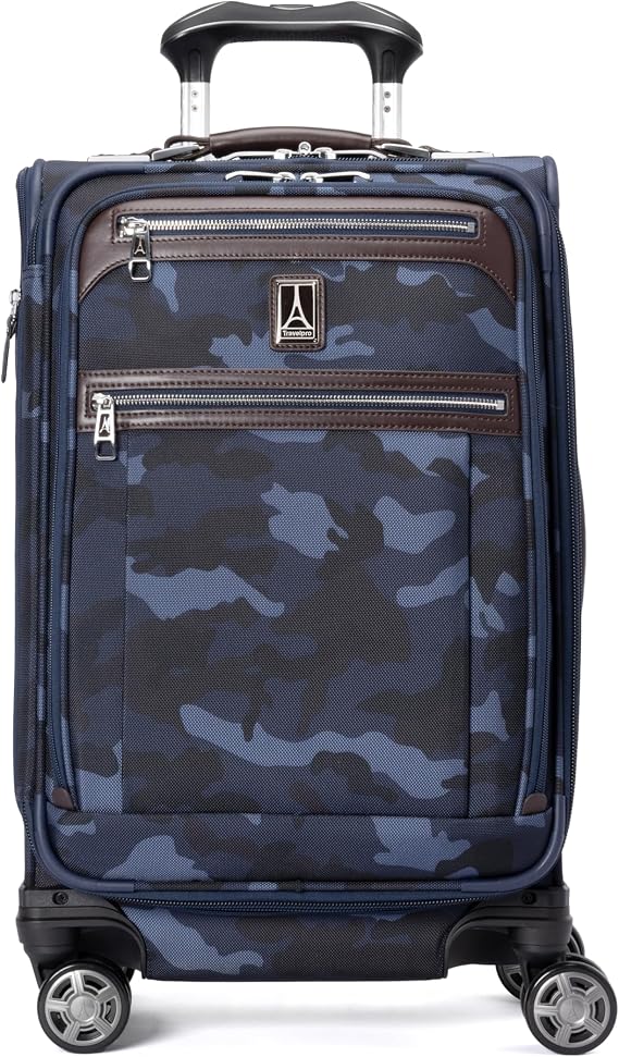 Travelpro Platinum Elite Carry-On Luggage Spinner, Navy, 21-Inch