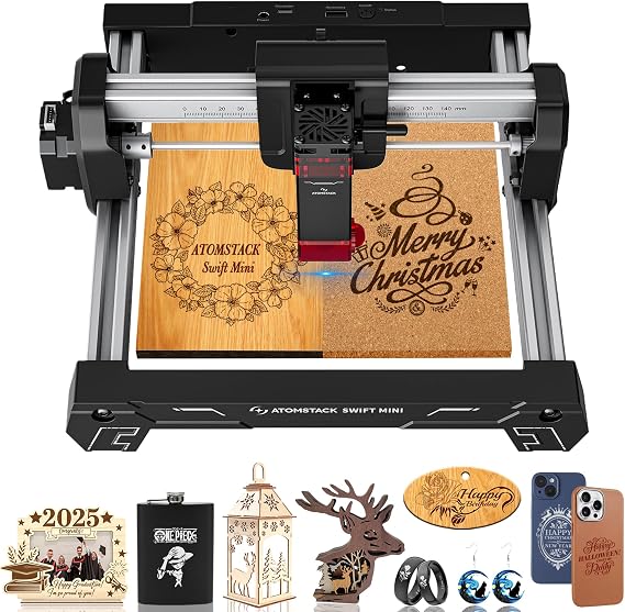 ATOMSTACK Mini 3000mW Laser Engraver, Class 4 Cutter with AI App