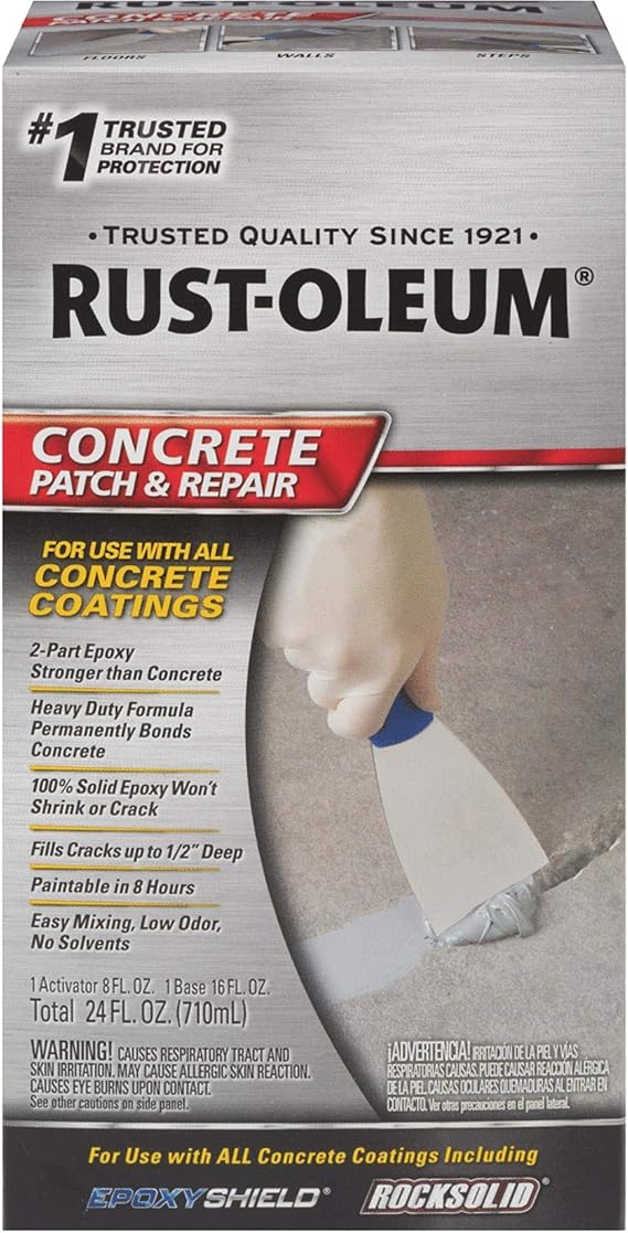 Rust-Oleum 215173 EPOXYShield Concrete Patch, 24-Ounce