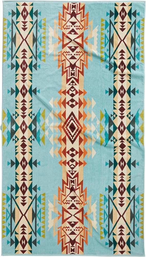 Pendleton Oversized Jacquard Spa Towel, 40 x 70 Inches, Soft Cotton Fabric