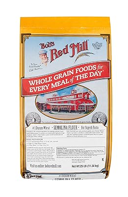 Bobs Red Mill Semolina Pasta Flour, 25 Pound