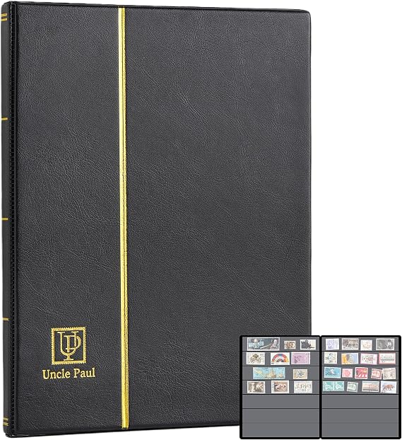 140 Pocket Stamp Album Collection 10 Sheets Double-Sided 7 Pockets/Page
