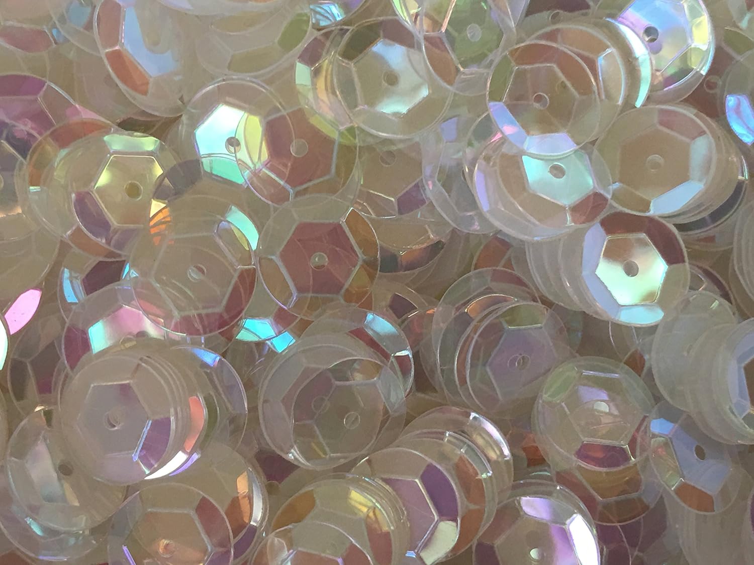 Sequins 8mm 800Pkg Clear Iridescent