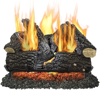 Pleasant Hearth VL-AA24D Arlington Ash Vented Gas Log Set, 55000 BTU, 24" 3 PIECES PER PACK