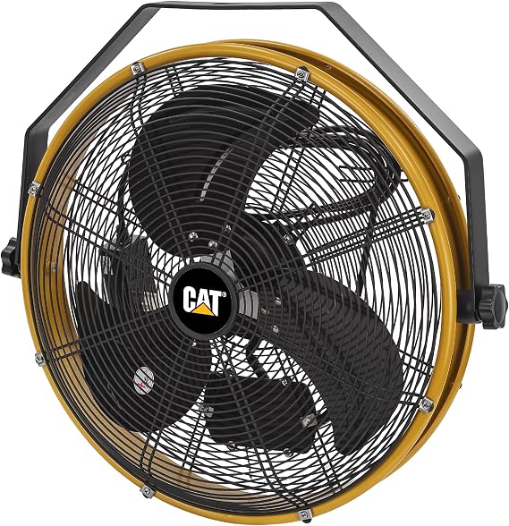 CAT fans - 18"-Blade Indoor/Outdoor IPX4 Weatherproof High-Velocity Wall Mounted Shroud Fan, 4,000 CFM, 3-Speed - For Industrial, Commercial, Residential Use, cETL Certified (HVOD-18S-NG)