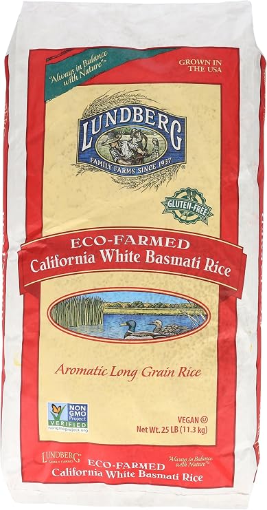 Lundberg Family Farms Basmati Rice, California White, 400 Ounce (Pack of 1)