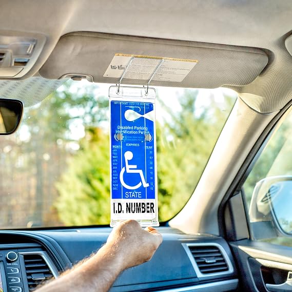Visortag Vertical The Best Available Way to Easily Protect, Display & Swing Away a Handicap Parking Placard. Hard Plastic to Withstand Sun Heat & Protect Your Disabled Tag. Made in USA