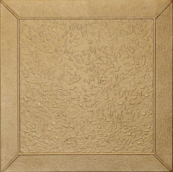 Euro-Deco R27 Brass 20x20 Amazing Styrofoam Tin Look Ceiling Tiles Easy to Glue Up On Any Type of Surface