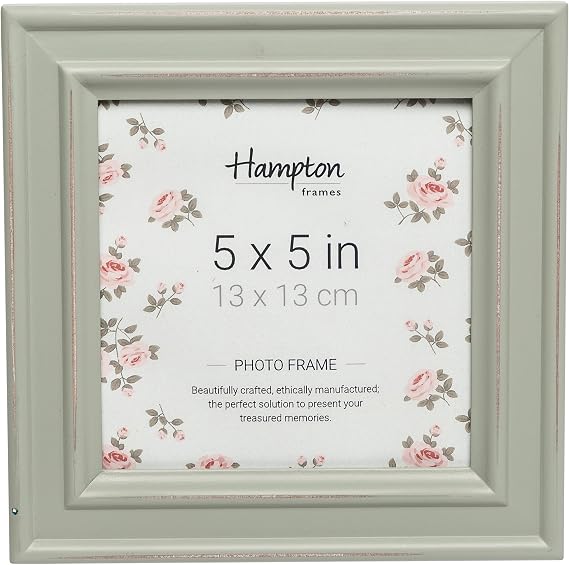 Hampton Frames PALOMA Distressed Square Picture Photo Frame Sage Green 5x5 (13x13cm) PAL301955S