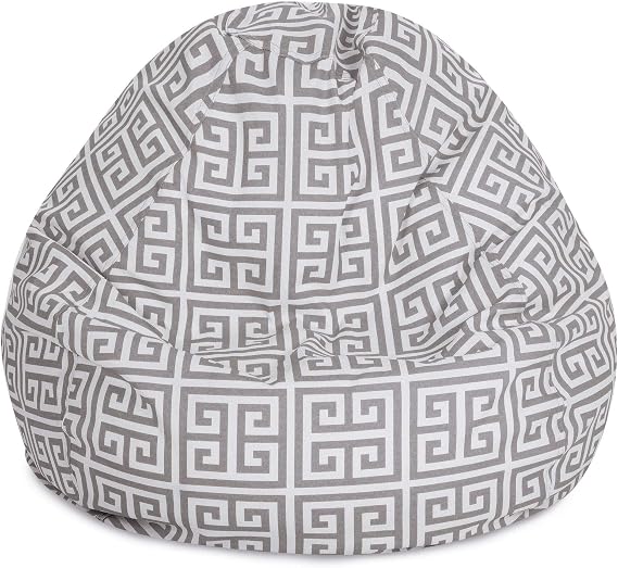 Majestic Home Goods Towers Large Classic Bean Bag Chair Gray