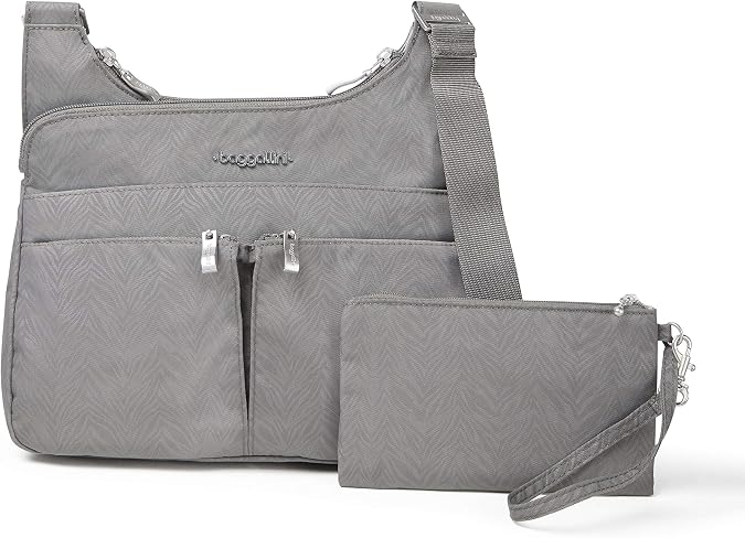 Baggallini Crossbody Travel Bag 11x8.5 Lightweight Water-resistant Nylon Handbag