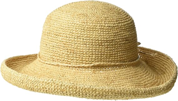 Scala Women's Womens Crocheted Raffia,Natural,One Size