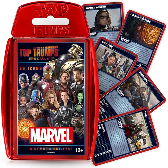 Top Trumps Card Game Marvel - Family Games for Kids and Adults - Learning Games - Kids Card Games for 2 Players and More - Kid War Games - Card Wars - for 6 Plus Kids