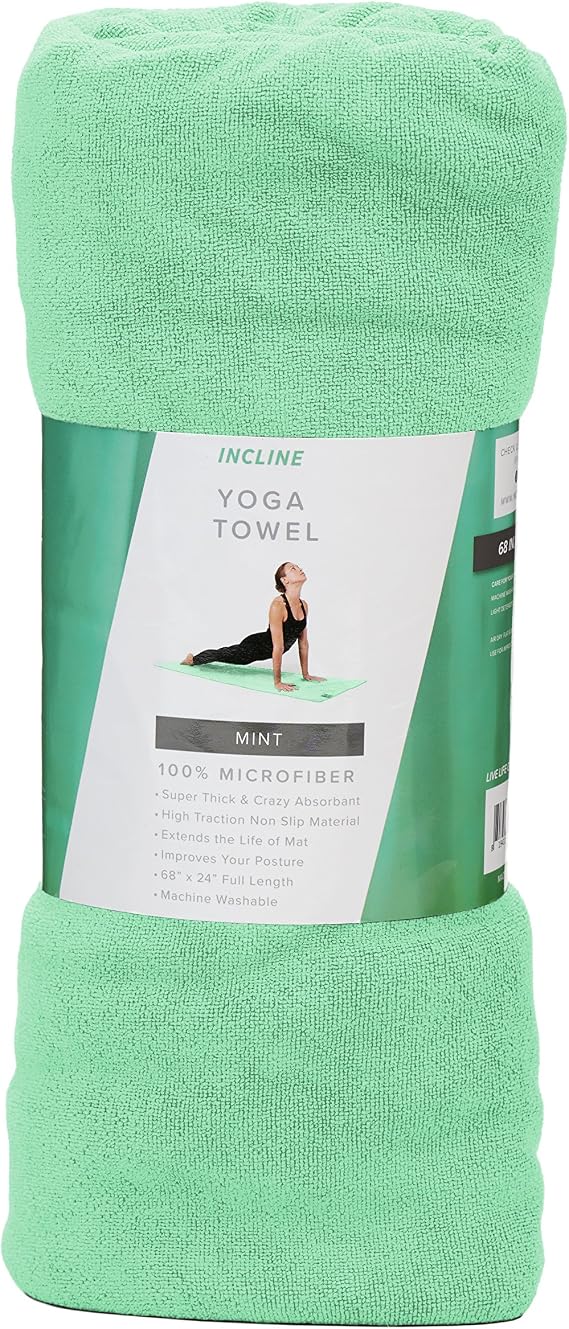 Incline Fit Microfiber Slip-Resistant Thick Yoga Towel