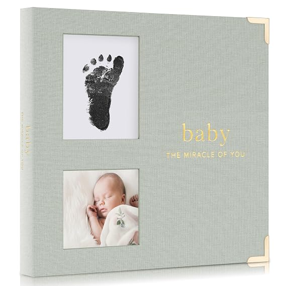 Keepsake Baby Memory Book for Boys and Girls - First 5 Year Baby Book | Timeless Journal with Photoslots - Cute Scrapbook or Photo Album to Record a Milestone for Every Event from Birth to Age 5
