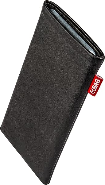 fitBAG Beat Black Custom Tailored Sleeve for Samsung Galaxy S20 Ultra 5G | Made in Germany | Fine Nappa Leather Pouch case Cover with Microfibre Lining for Display Cleaning