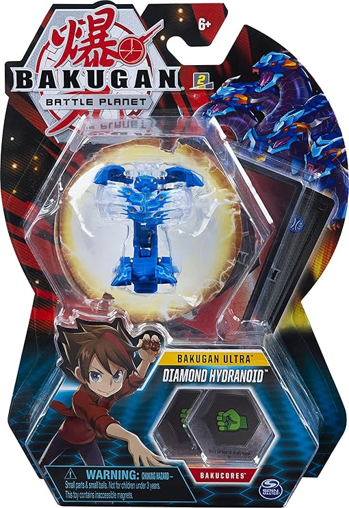BAKUGAN Ultra, Diamond Hydranoid, 3-inch Tall Collectible Transforming Action Figure, for Ages 6 and Up