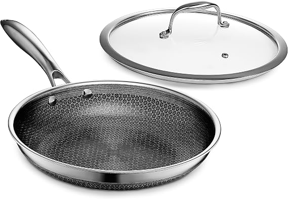 HexClad Hybrid Non-Stick Frying Pan 10.2 inches 26 cm Non-Stick Treatment Induction / Oven / Dishwasher Safe