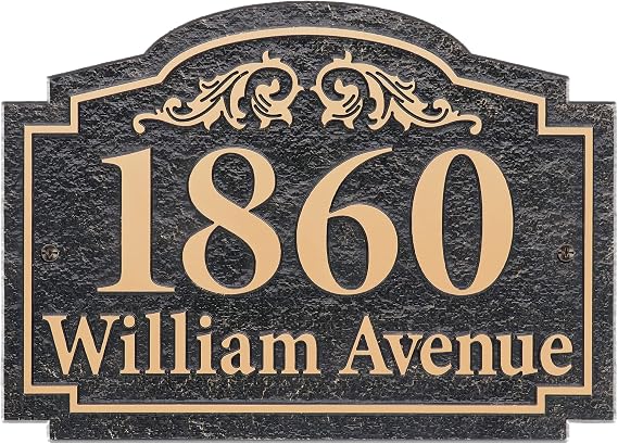 Vintage Handcrafted Address Plaque, Personalized Sign