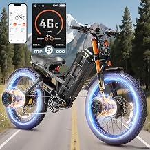eAhora 2025 Romeo Pro 2 Electric Bike for Adults, 46Mph/4000W Dual Motor Ebikes, 52V 70Ah 200+Miles Long Range E Bike, 26 * 4.0" Fat Tire, Full Suspension, Dual Oil Cup Hydraulic Brakes, APP Control
